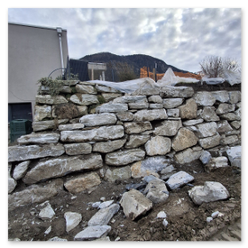 Construction d'un enrochement